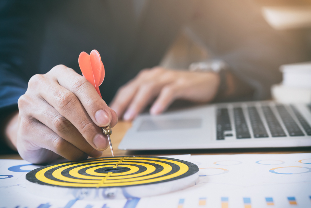 OKR target concept for business planning and performance tracking
